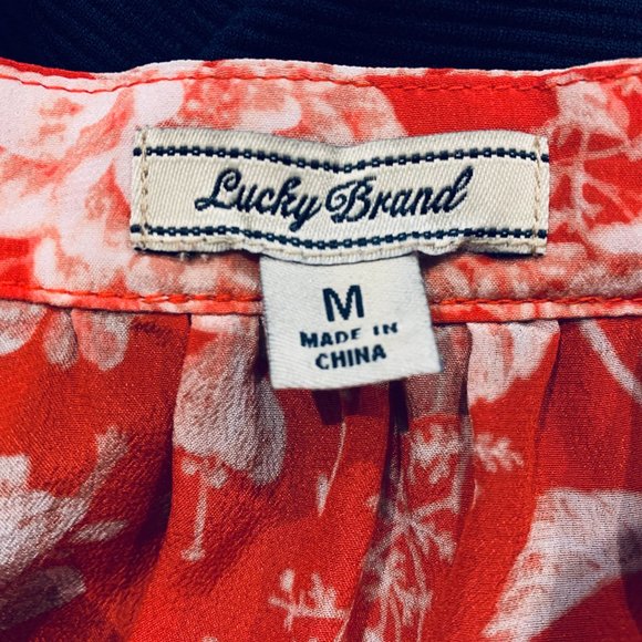 Lucky Brand Tops - Lucky Brand Red Floral Top Size M